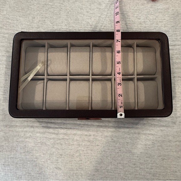 Brown 12 Slot Watch Box - Picture 11 of 11